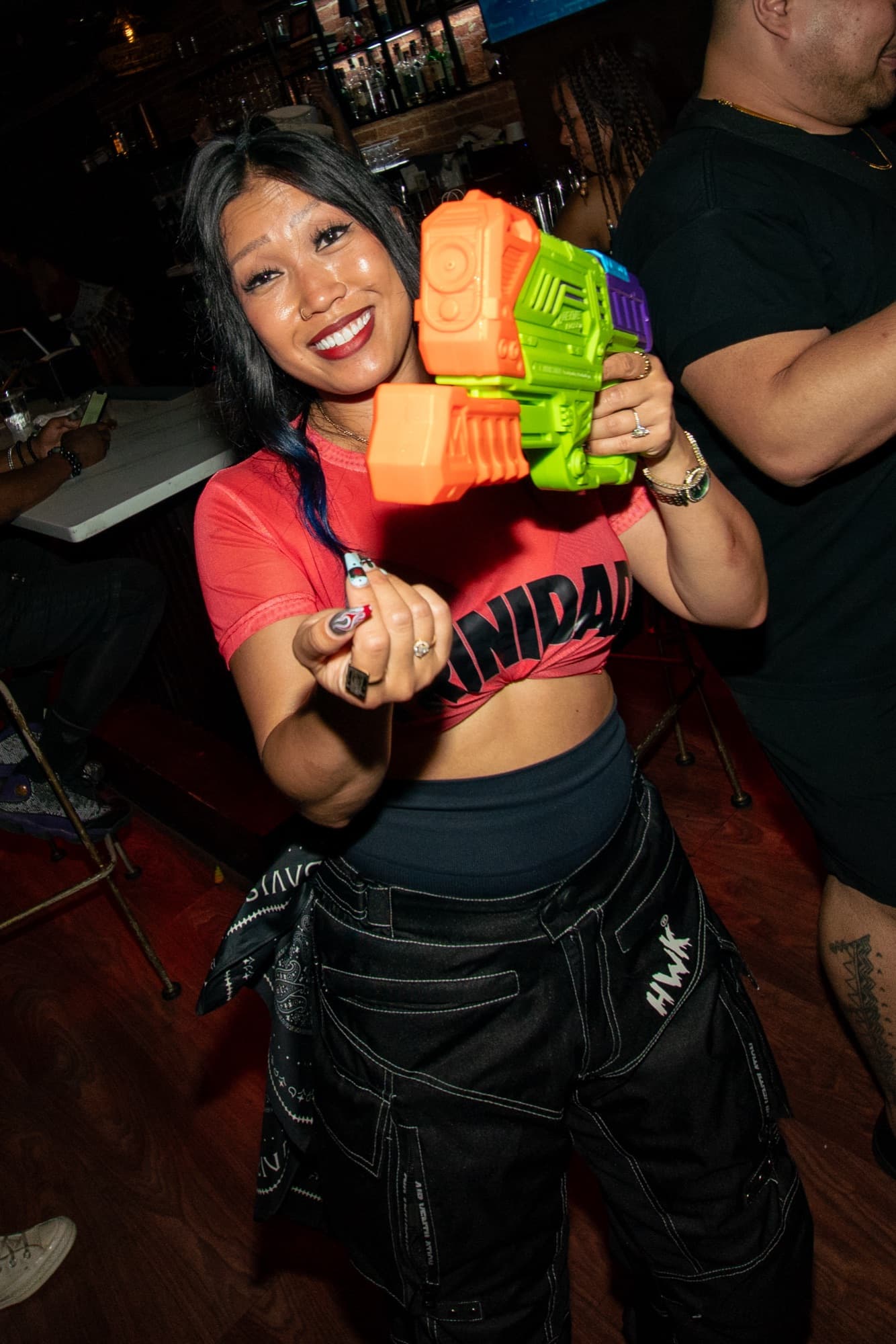 Water-gun mischief at the Summer Kickback